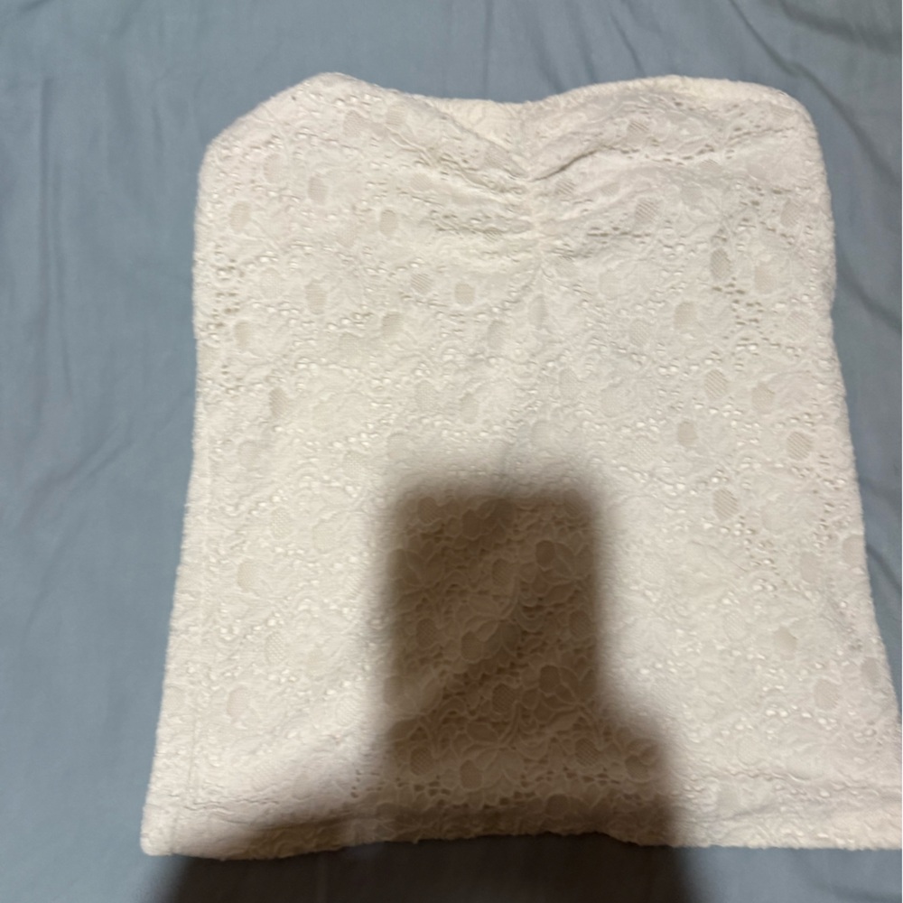Aerie White Lace Tube Top